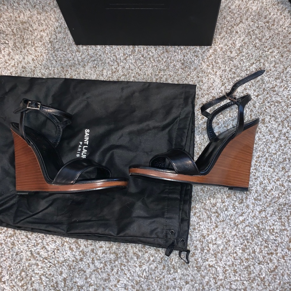 ‼️Saint Laurent Jane Wooden Wedge sandals - Picture 5 of 13